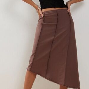 Motel Karlesa Asymmetrical Midi Skirt - L